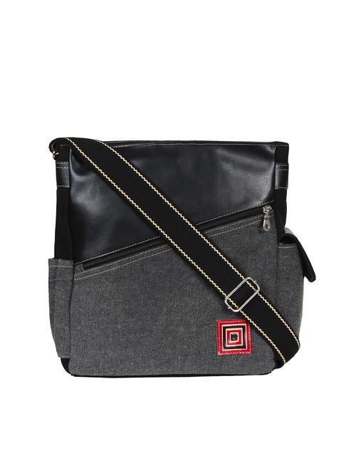 grey canvas regular sling bag - 15421010 - Standard Image - 1