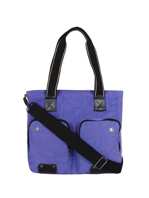 blue canvas regular tote - 15421016 - Standard Image - 1