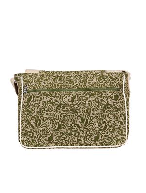green canvas messenger sling bag - 15421018 - Standard Image - 2