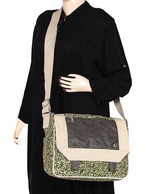 green canvas messenger sling bag - 15421018 - Standard Image - 6