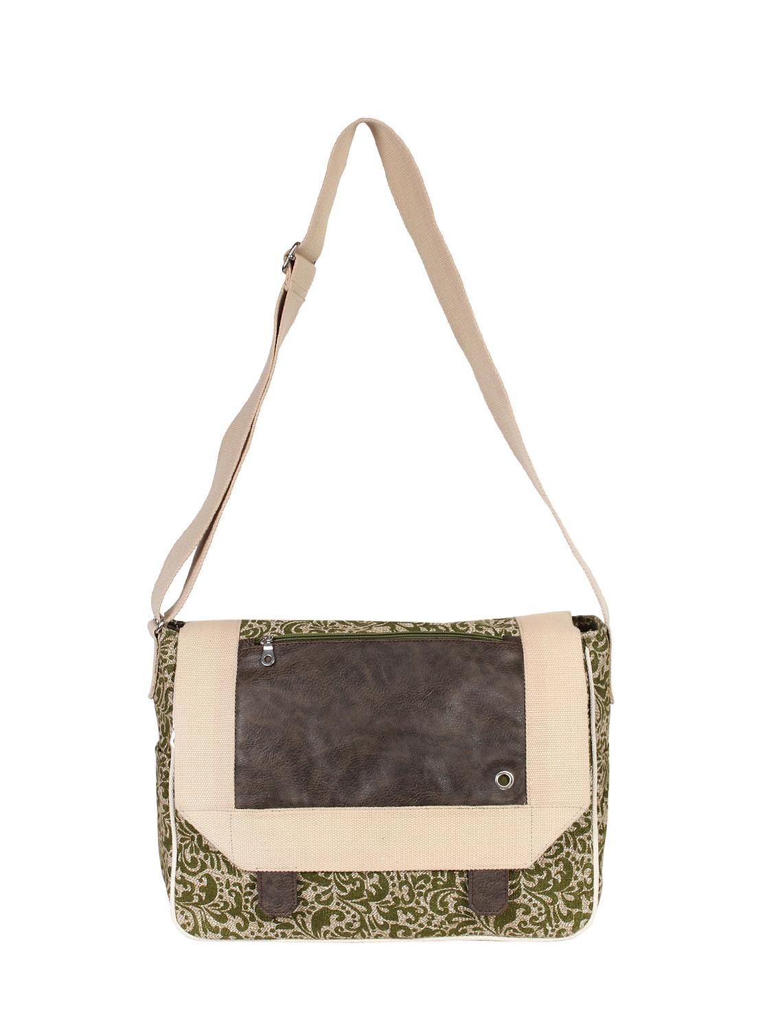 green canvas messenger sling bag - 15421018 - Zoom Image - 5