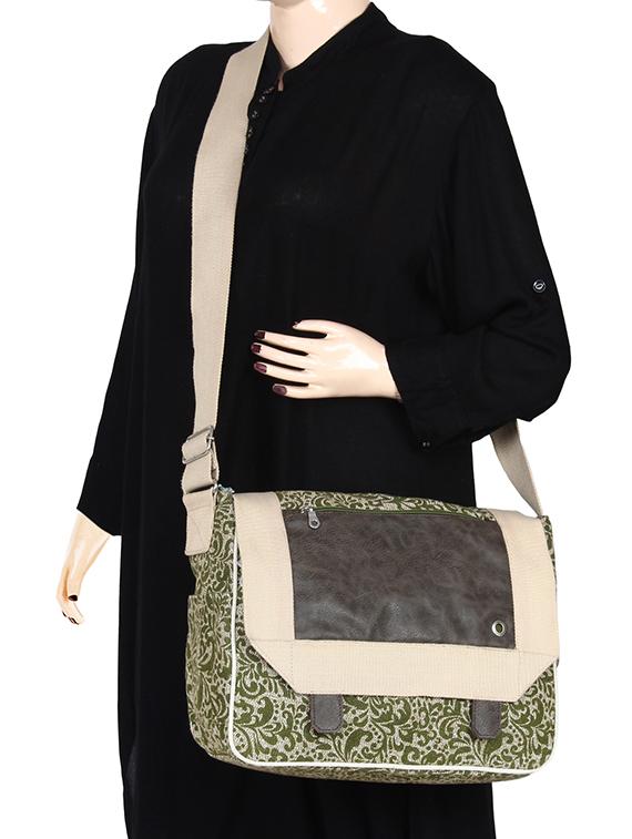 green canvas messenger sling bag - 15421018 - Zoom Image - 6
