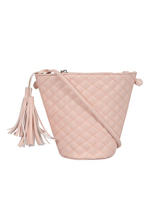 pink leatherette (pu) regular sling bag - 15421020 - Standard Image - 1
