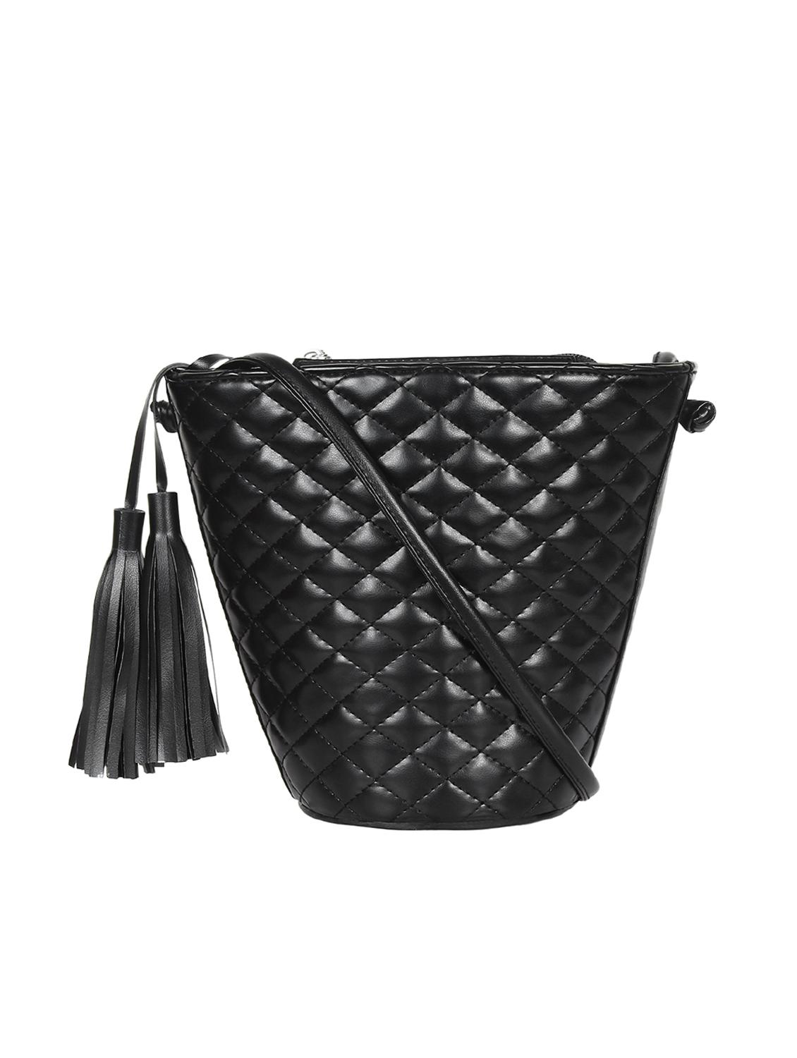 black leatherette (pu) regular sling bag - 15421021 - Zoom Image - 1