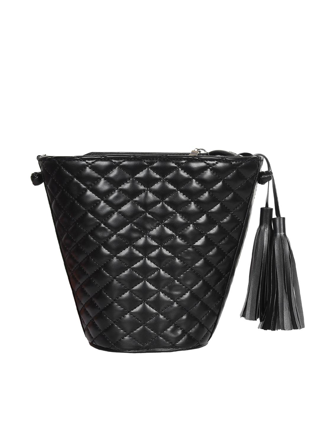 black leatherette (pu) regular sling bag - 15421021 - Zoom Image - 2