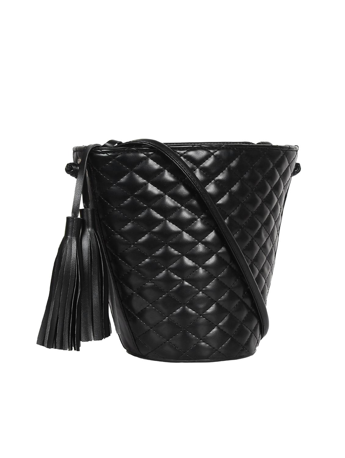 black leatherette (pu) regular sling bag - 15421021 - Zoom Image - 4