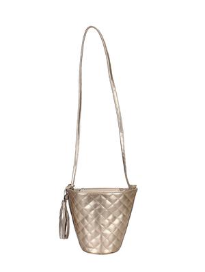 metallic leatherette (pu) regular sling bag - 15421022 - Standard Image - 5