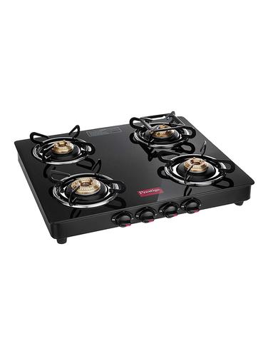 Prestige GTM04 Black 4 Burner Glass Manual Gas Stove - 15421549 - Very Small Image - 1