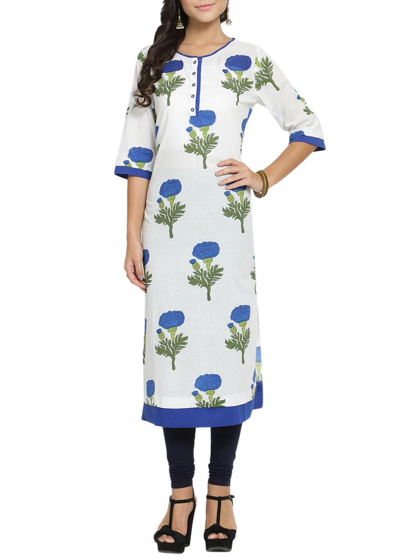 straight printed kurta - 15421760 - Zoom Image - 1