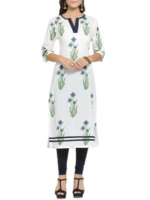 straight printed kurta - 15421761 - Standard Image - 1