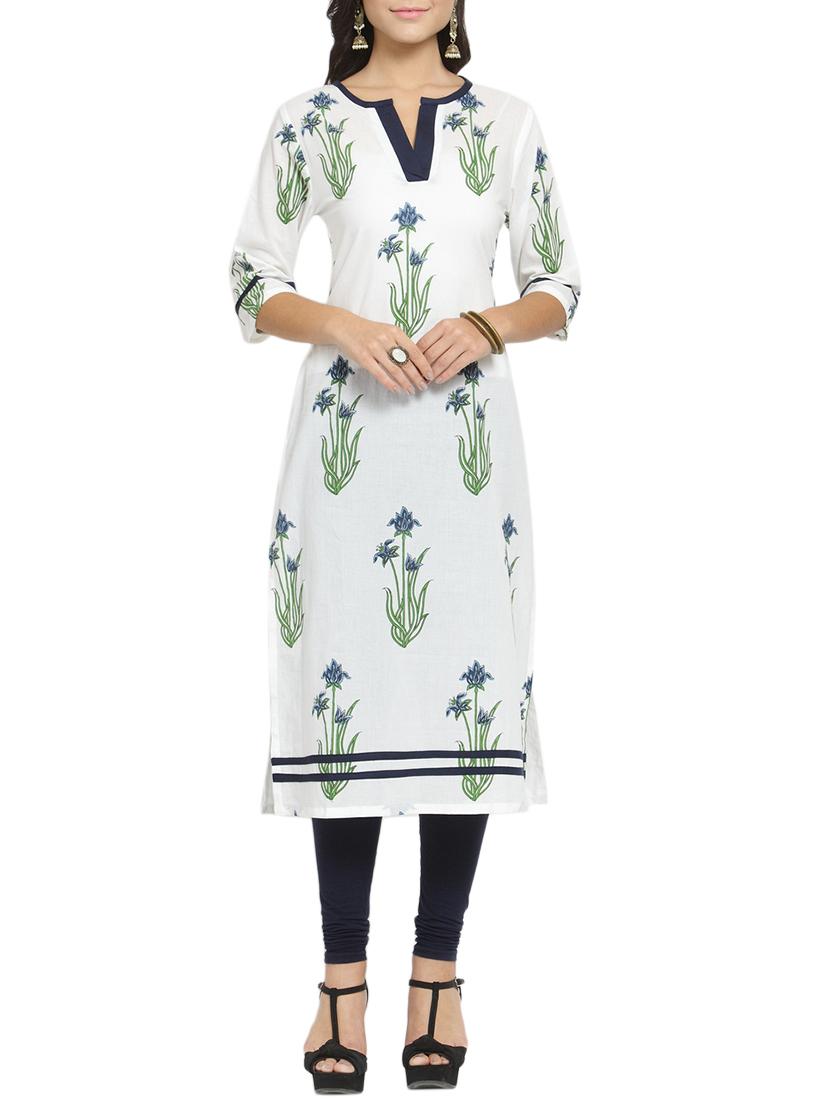 straight printed kurta - 15421761 - Zoom Image - 1