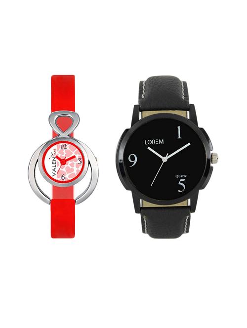 VALENTIME LR6VT14 leather strap couple watch - 15422438 - Very Small Image - 1