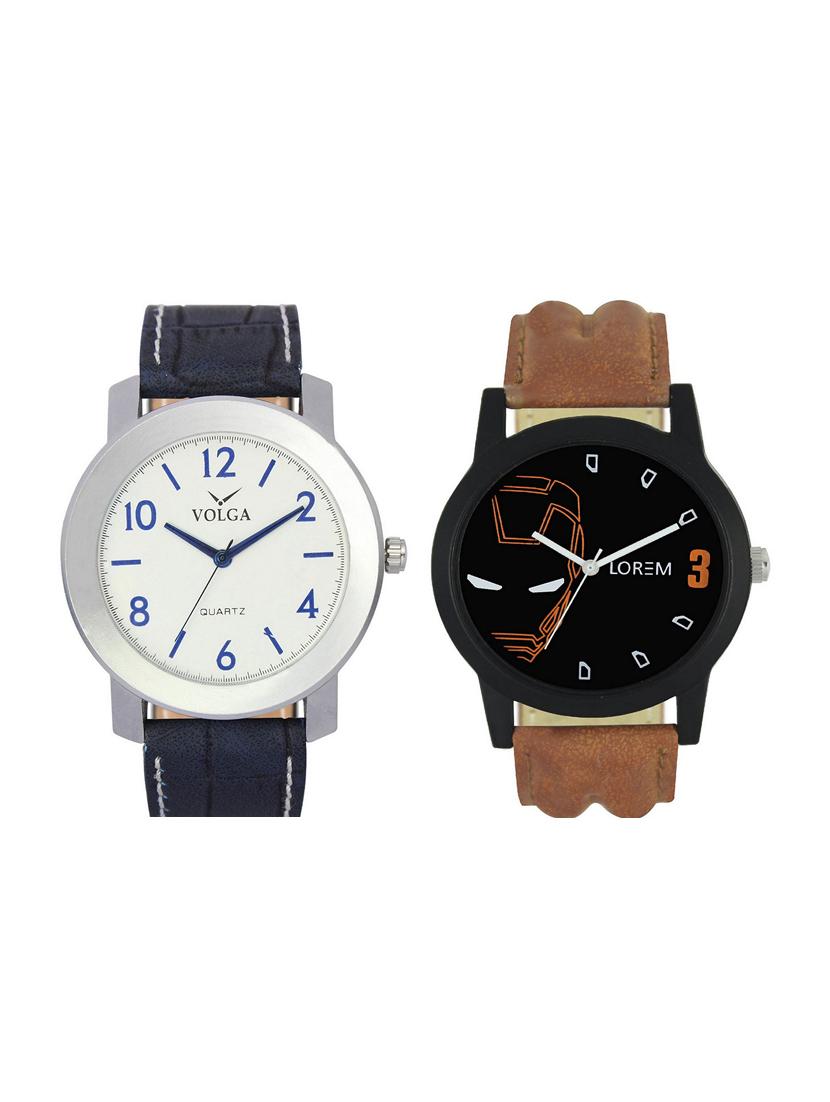 volga vl11lr04 round dial analog watch combo - 15423904 - Zoom Image - 1