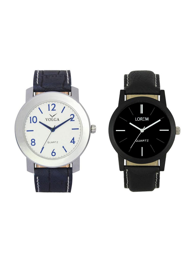 volga vl11lr05 round dial analog watch combo - 15423952 - Zoom Image - 1