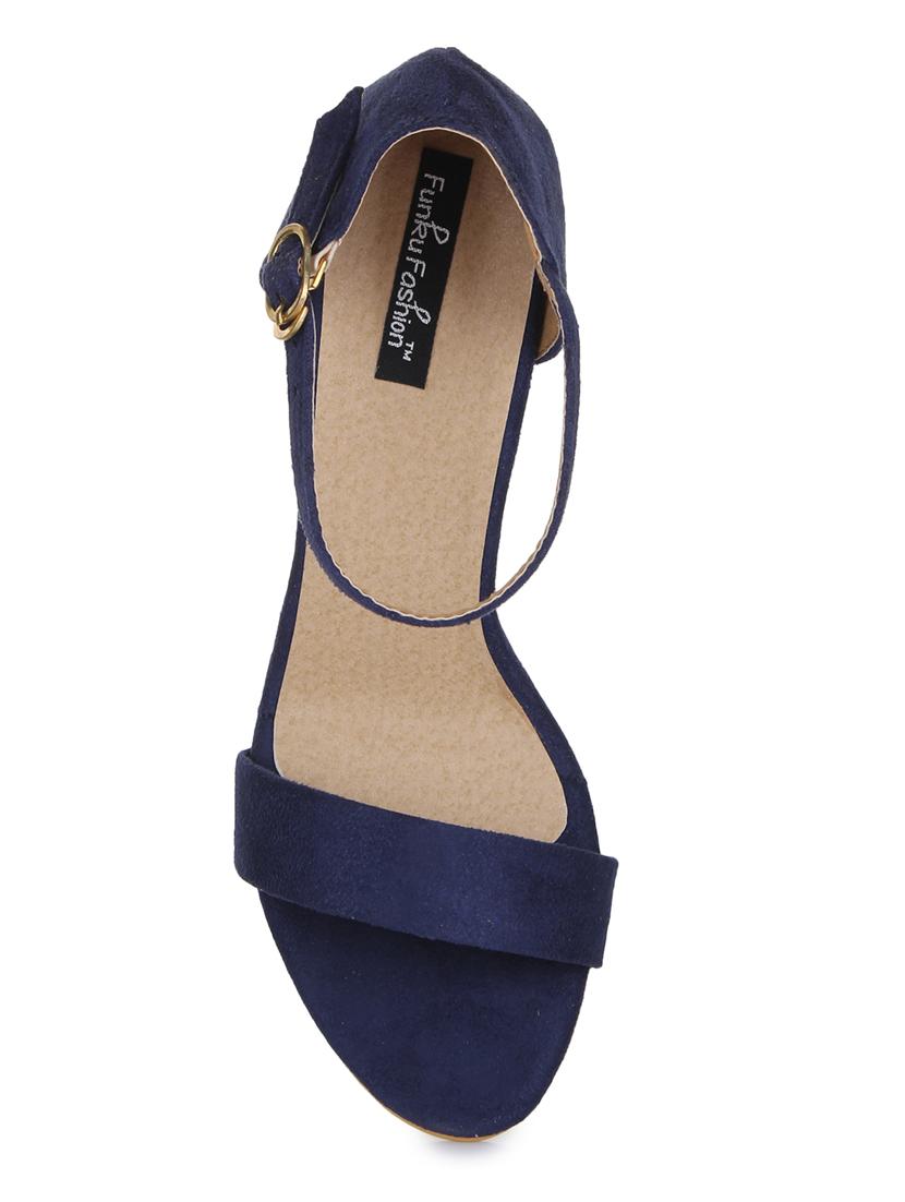 blue ankle strap sandals - 15425796 - Zoom Image - 4