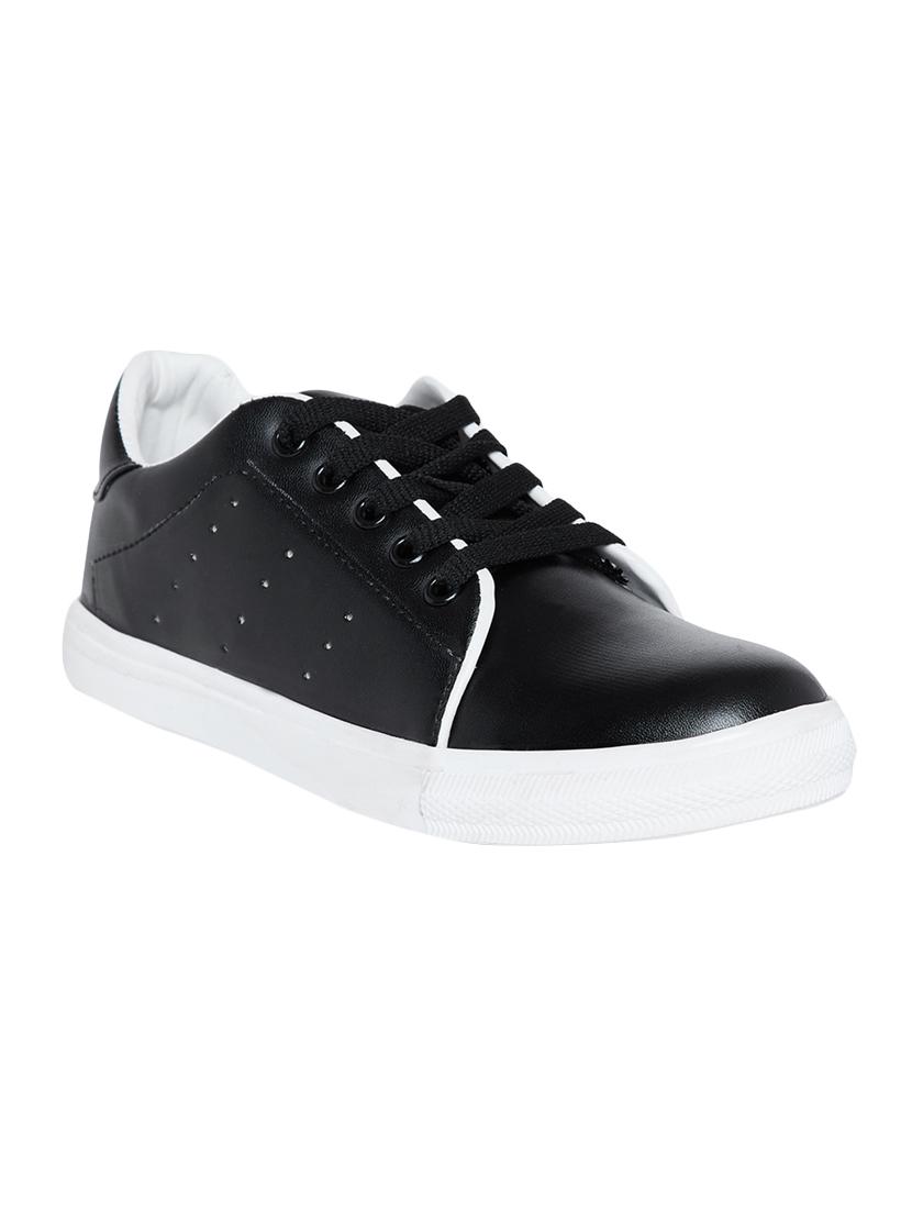 black lace-up sneakers - 15425999 - Zoom Image - 1