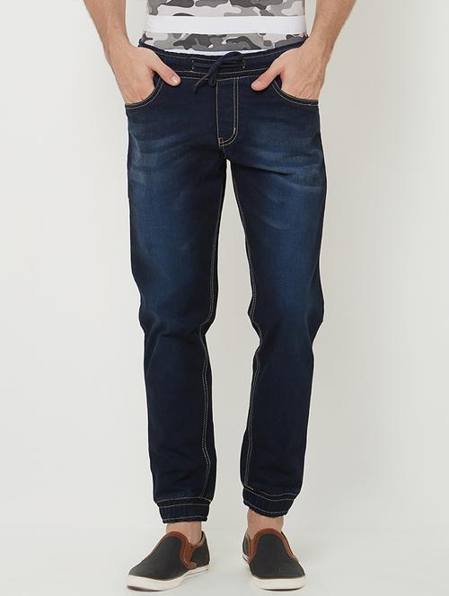 dark blue denim joggers - 15426220 - Very Small Image - 1