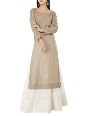 straight embroidered kurta - 15426761 - Standard Image - 1