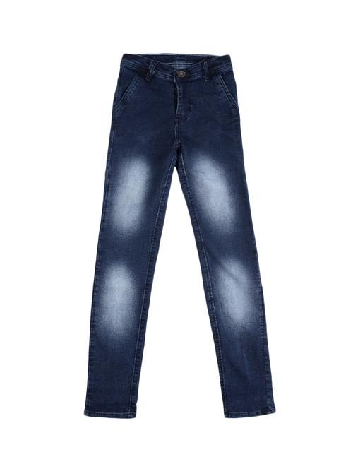 navy blue denim washed jeans - 15427006 - Standard Image - 1