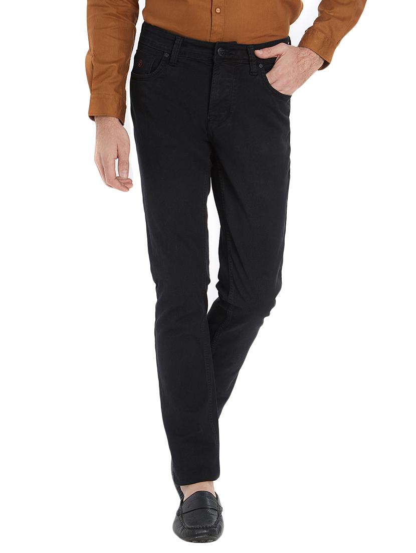 black cotton plain jeans - 15427018 - Zoom Image - 1