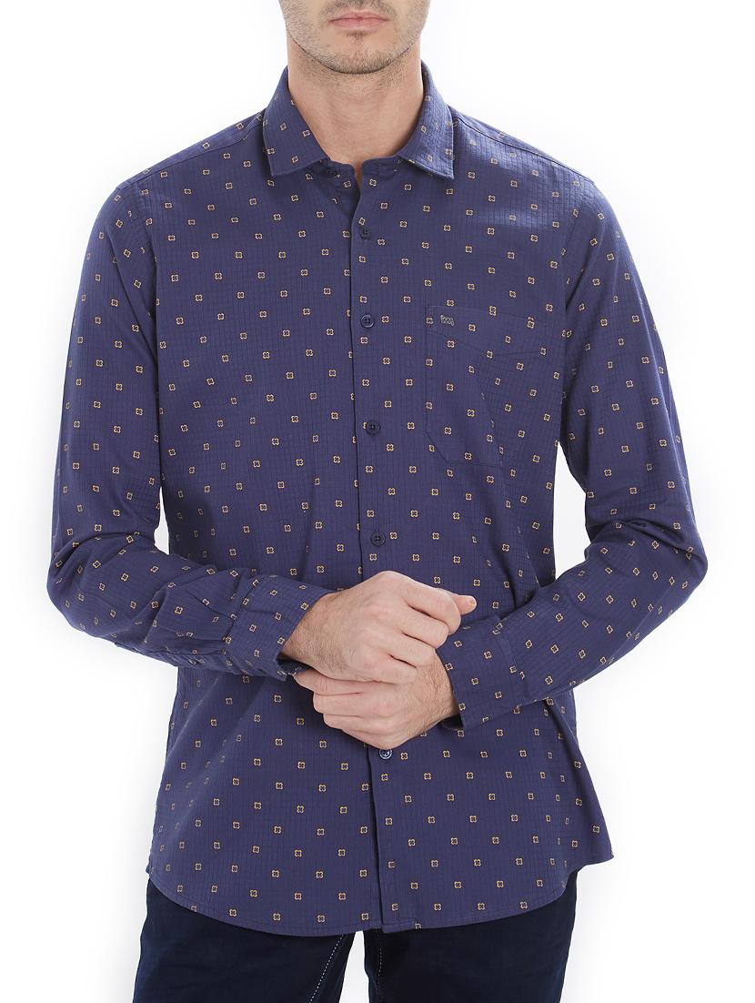blue cotton casual shirt - 15427033 - Zoom Image - 1