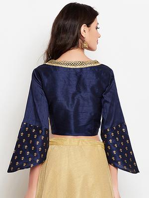 embroidered asymmetric sleeve blouse - 15427052 - Standard Image - 3