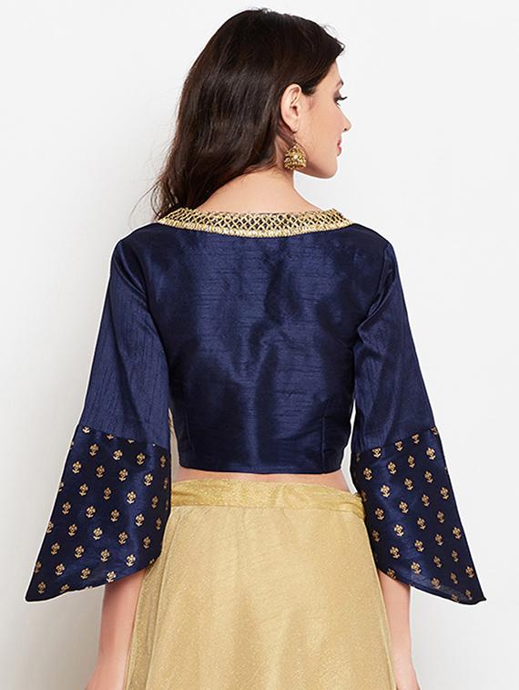 embroidered asymmetric sleeve blouse - 15427052 - Zoom Image - 3
