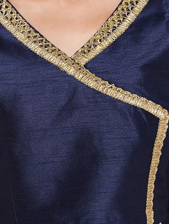 embroidered asymmetric sleeve blouse - 15427052 - Zoom Image - 4