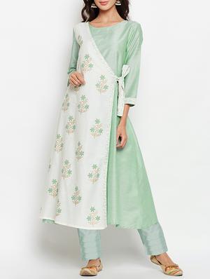 Layered printed kurta - 15427086 - Standard Image - 1