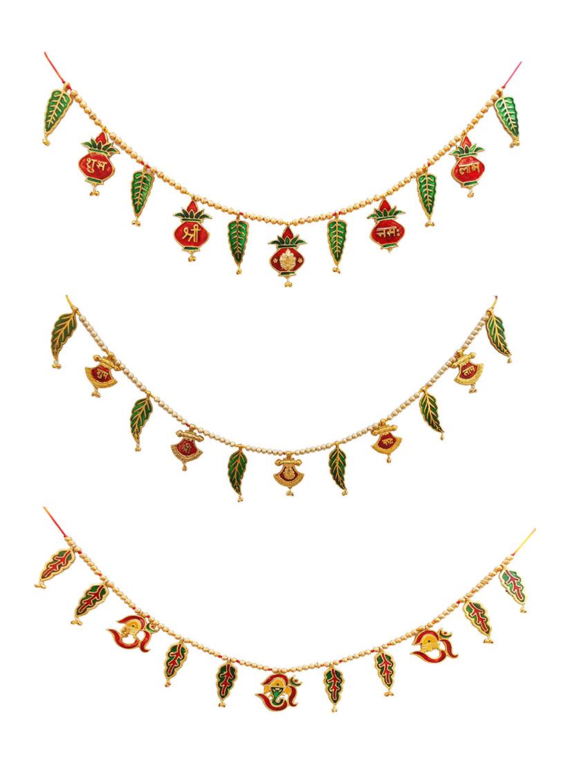 toran decorative bandhanwar metal door decorative item for festive decoration - 15427196 - Zoom Image - 1