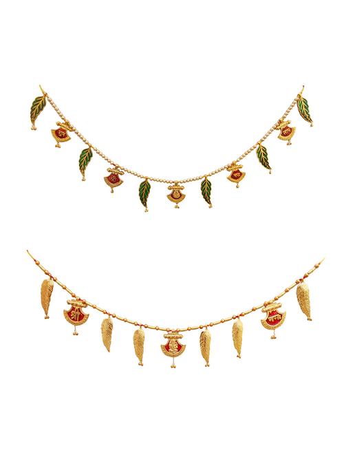 toran decorative bandhanwar metal door decorative item for festive decoration - 15427217 - Standard Image - 1