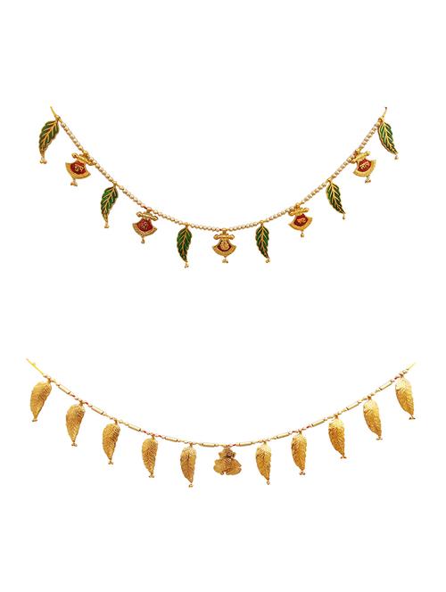 toran decorative bandhanwar metal door decorative item for festive decoration - 15427221 - Standard Image - 1