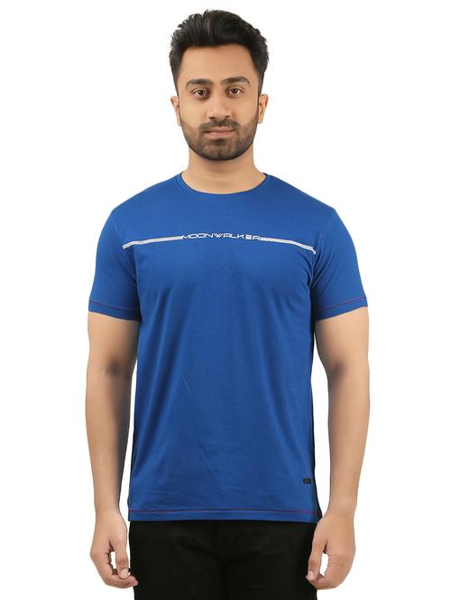 blue cotton blend t-shirt - 15427282 - Very Small Image - 1