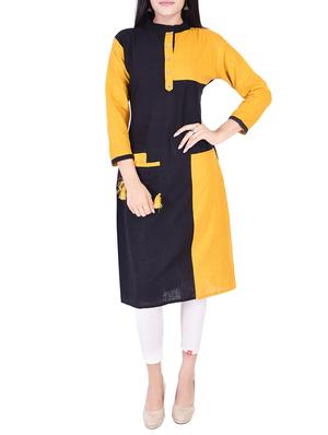 straight color block kurta - 15427476 - Standard Image - 1