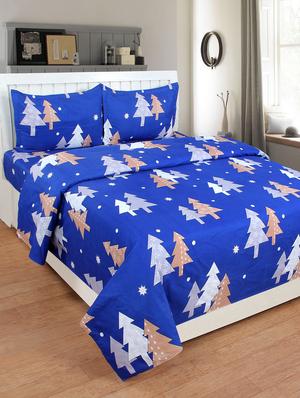 Cotton Double bedsheet with 2 pillow covers - 15427651 - Standard Image - 1