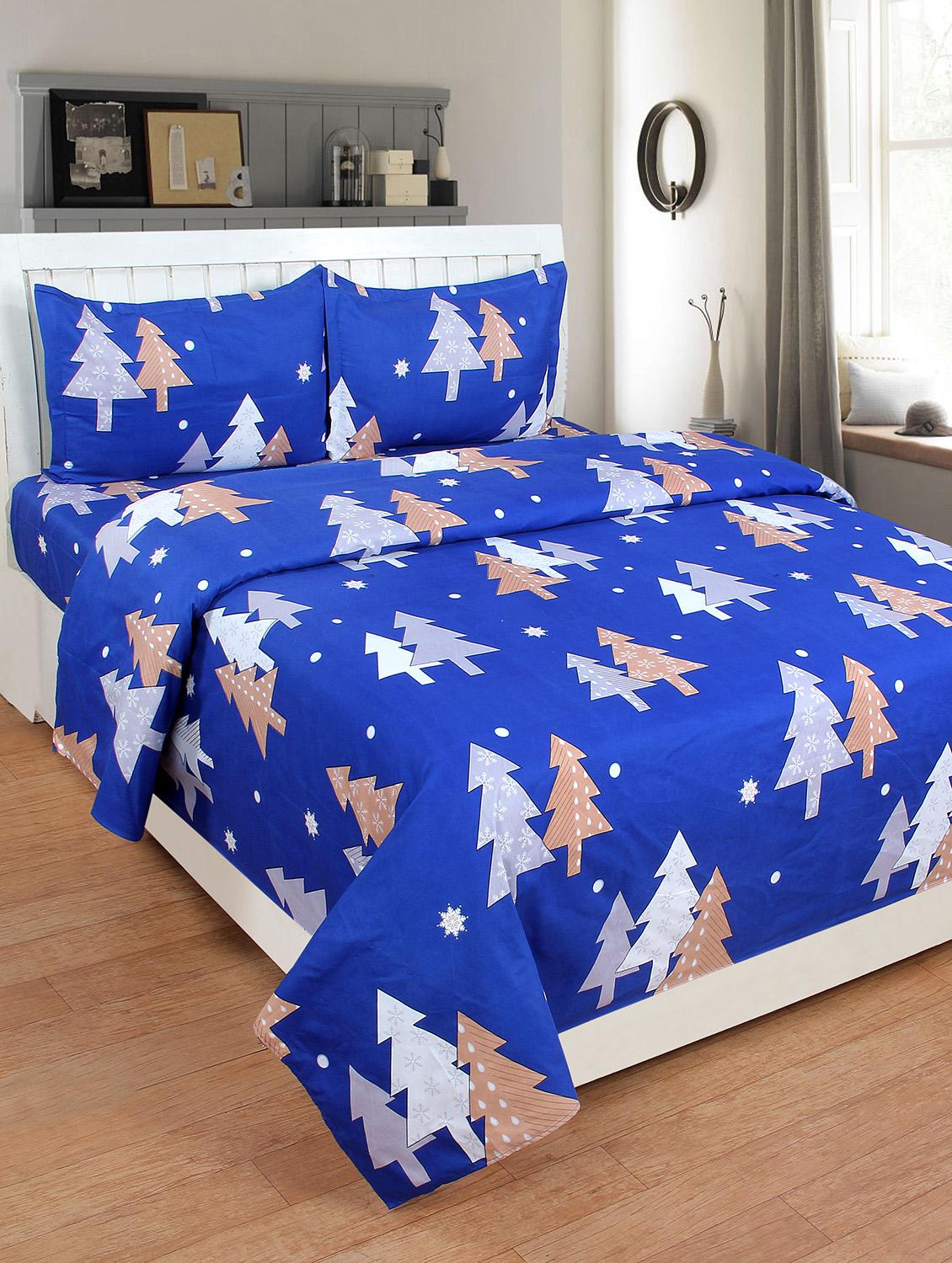 Cotton Double bedsheet with 2 pillow covers - 15427651 - Zoom Image - 1