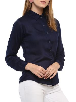 roll up sleeve solid shirt - 15427891 - Standard Image - 2