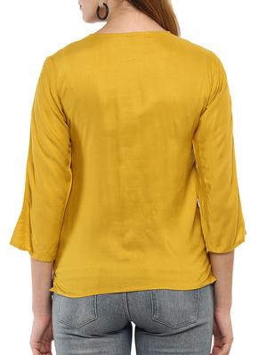 tie up neck embroidered top - 15427959 - Standard Image - 3