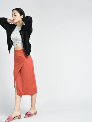 cross-over hem crop top - 15428276 - Standard Image - 4