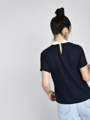 tie knot neck detail top - 15428283 - Standard Image - 3