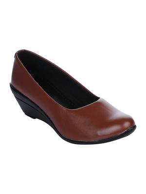tan slip on formal shoes - 15428535 - Standard Image - 1