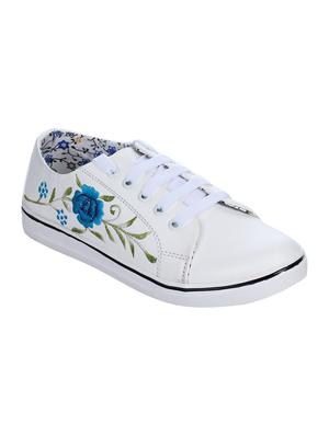 white lace-up sneakers - 15428545 - Standard Image - 1