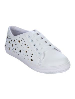 white lace-up sneakers - 15428551 - Standard Image - 1
