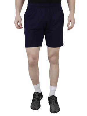 navy blue cotton blend shorts - 15429079 - Standard Image - 1