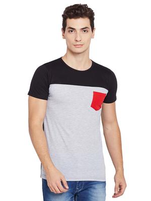 multi colored cotton blend pocket t-shirt - 15429090 - Standard Image - 1