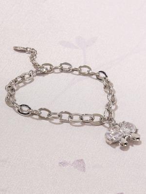 silver metal links bracelet - 15429160 - Standard Image - 1