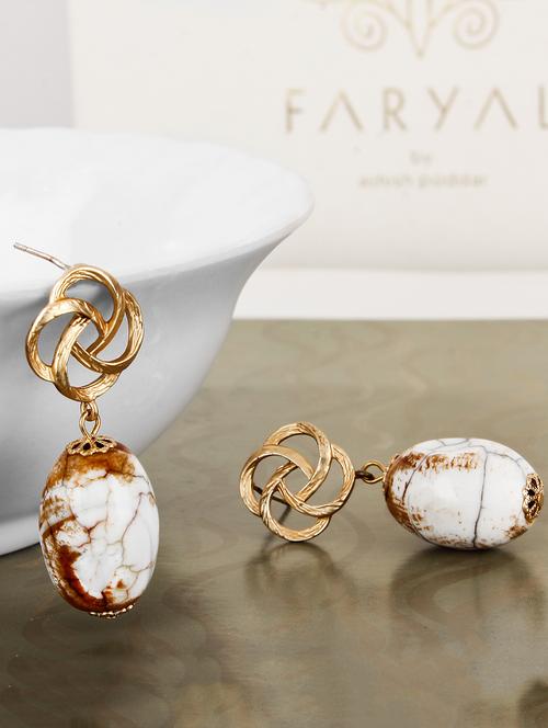 metal drop earrings - 15429246 - Standard Image - 1
