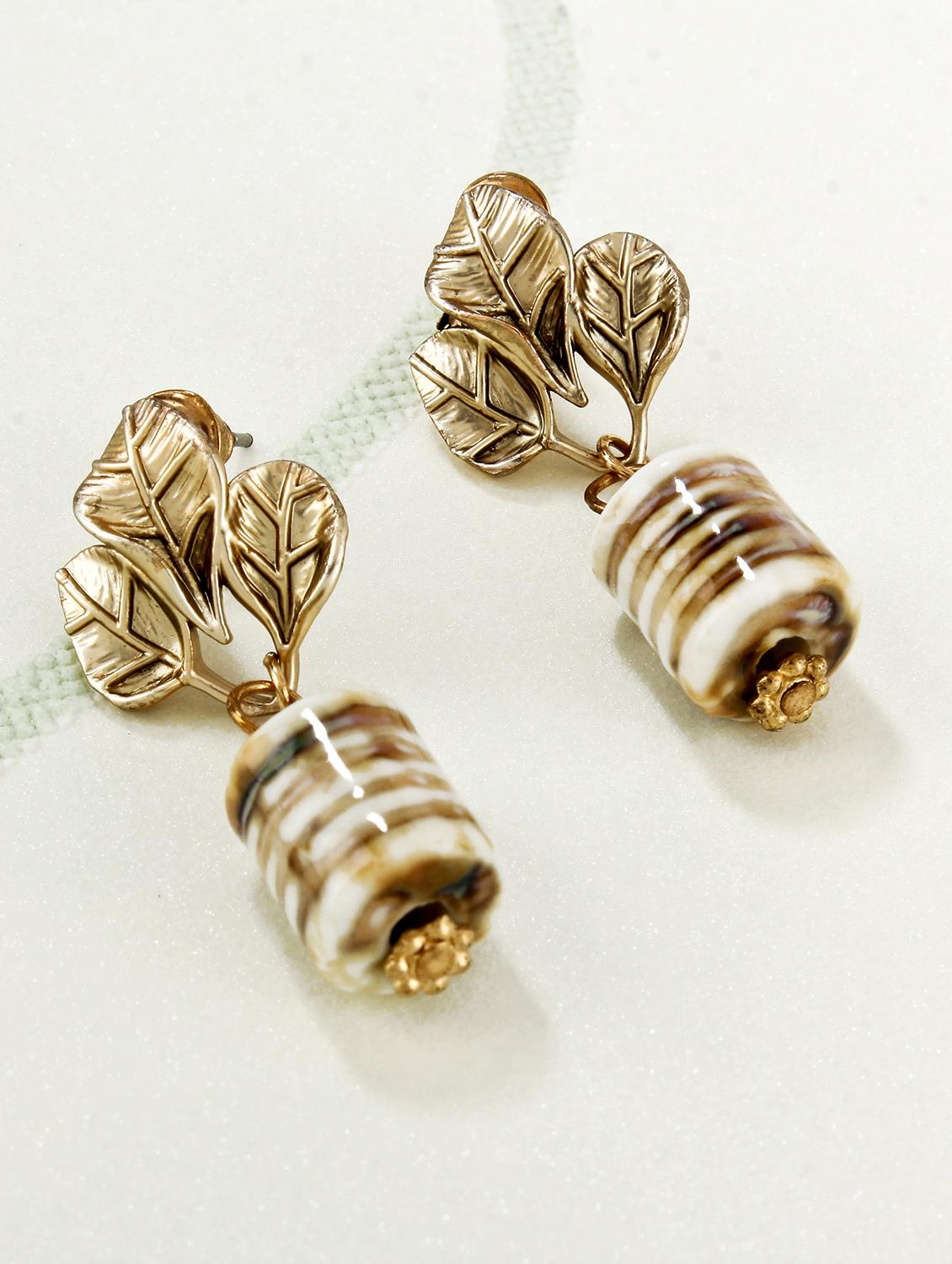 Metal drop earrings - 15429248 - Zoom Image - 1