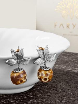 multi colored metal drop earrings - 15429251 - Standard Image - 1