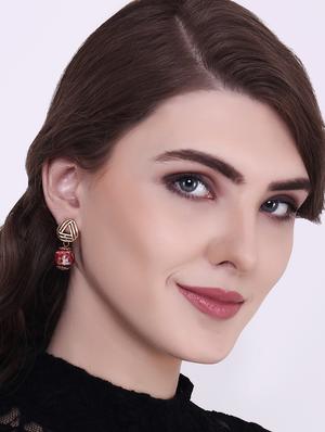 multi colored metal drop earrings - 15429253 - Standard Image - 1